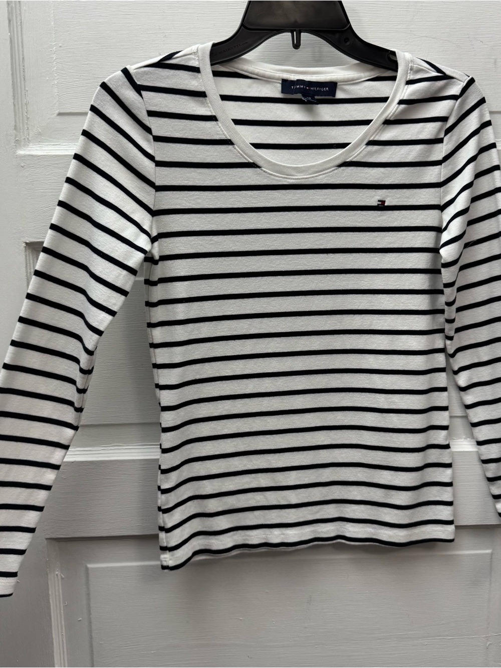 Tommy Hilfiger Striped Long Sleeve Top Size Small Preppy Classic - Picture 1 of 6